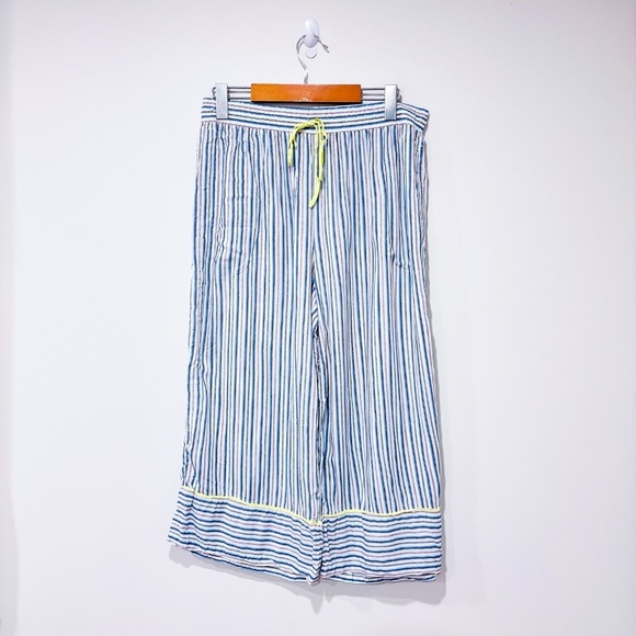 DKNYC Wide blue and white striped pajama pants * - Picture 1 of 5